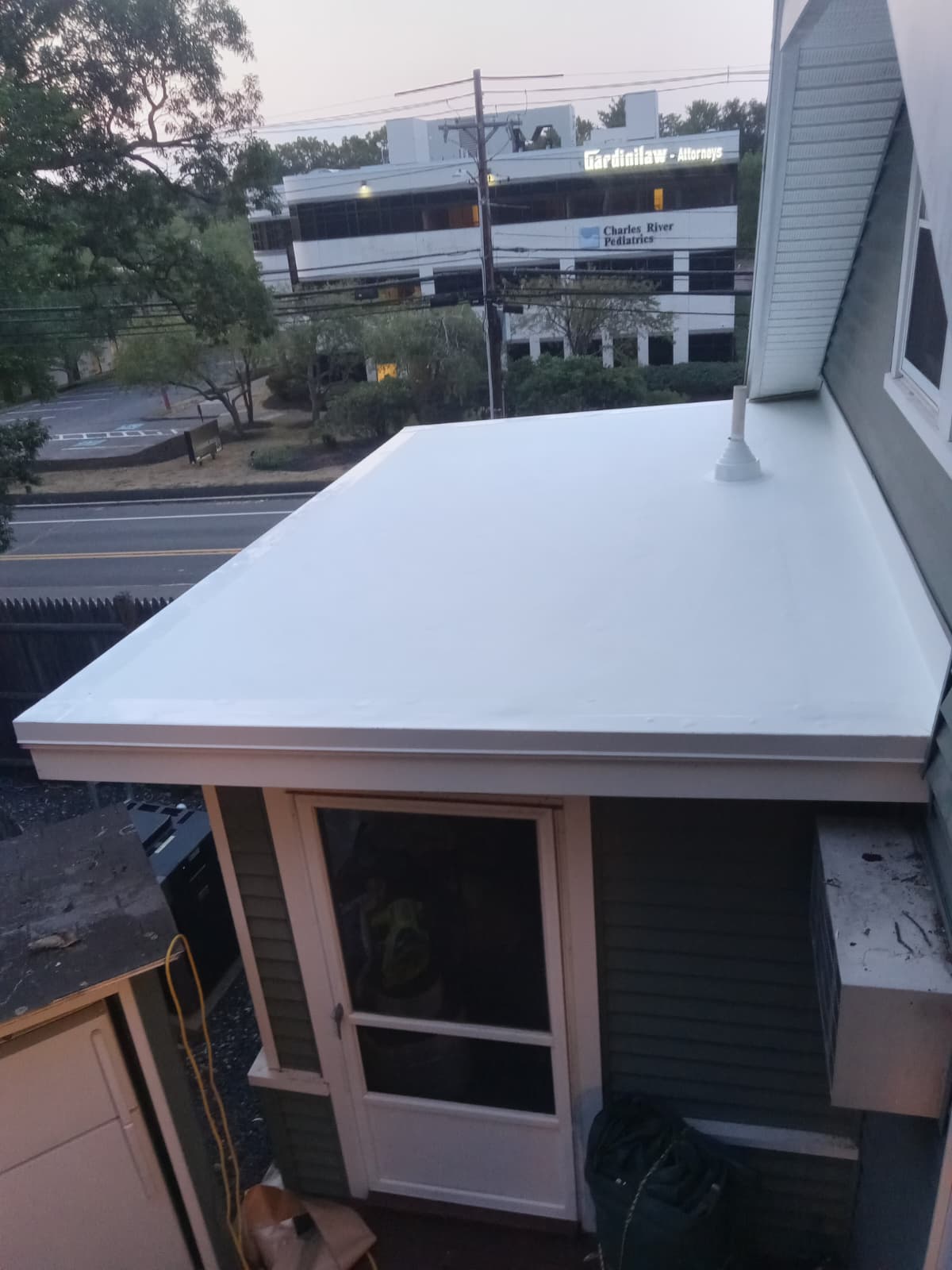 After Flat Roof in Framingham, MA - Rubber Roof to TPO Replacement